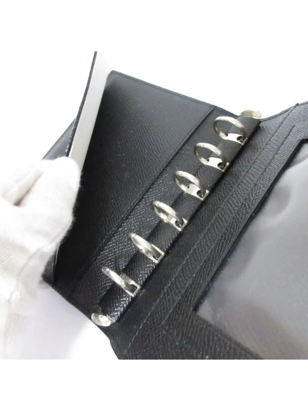 Bvlgari Bulgari Leather Planner Cover System Black Ring